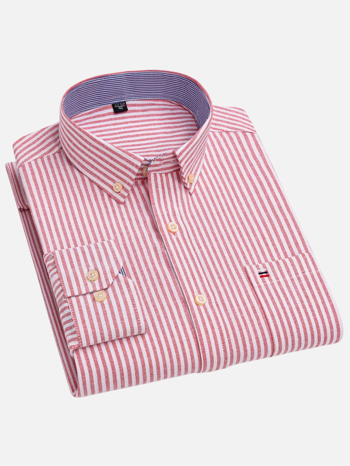 Cotton Oxford Plaid Shirt