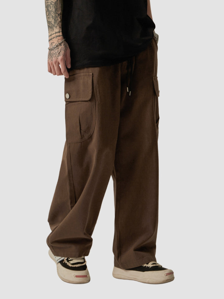 WLS Retro Japanese Loose Straight Pants