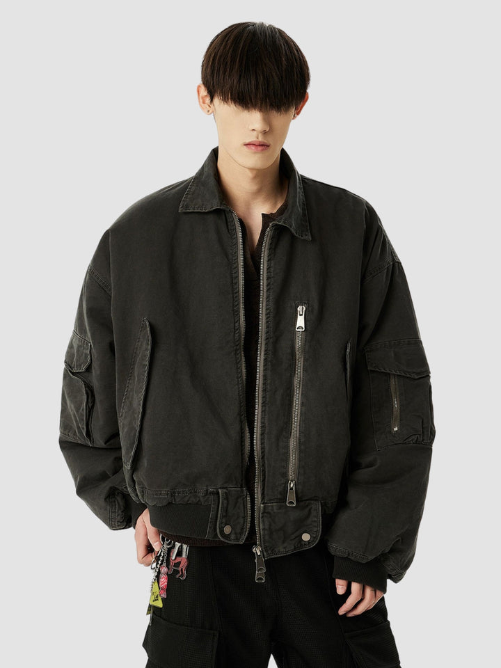 WLS Thick Zipper Pockets Warm Jacket