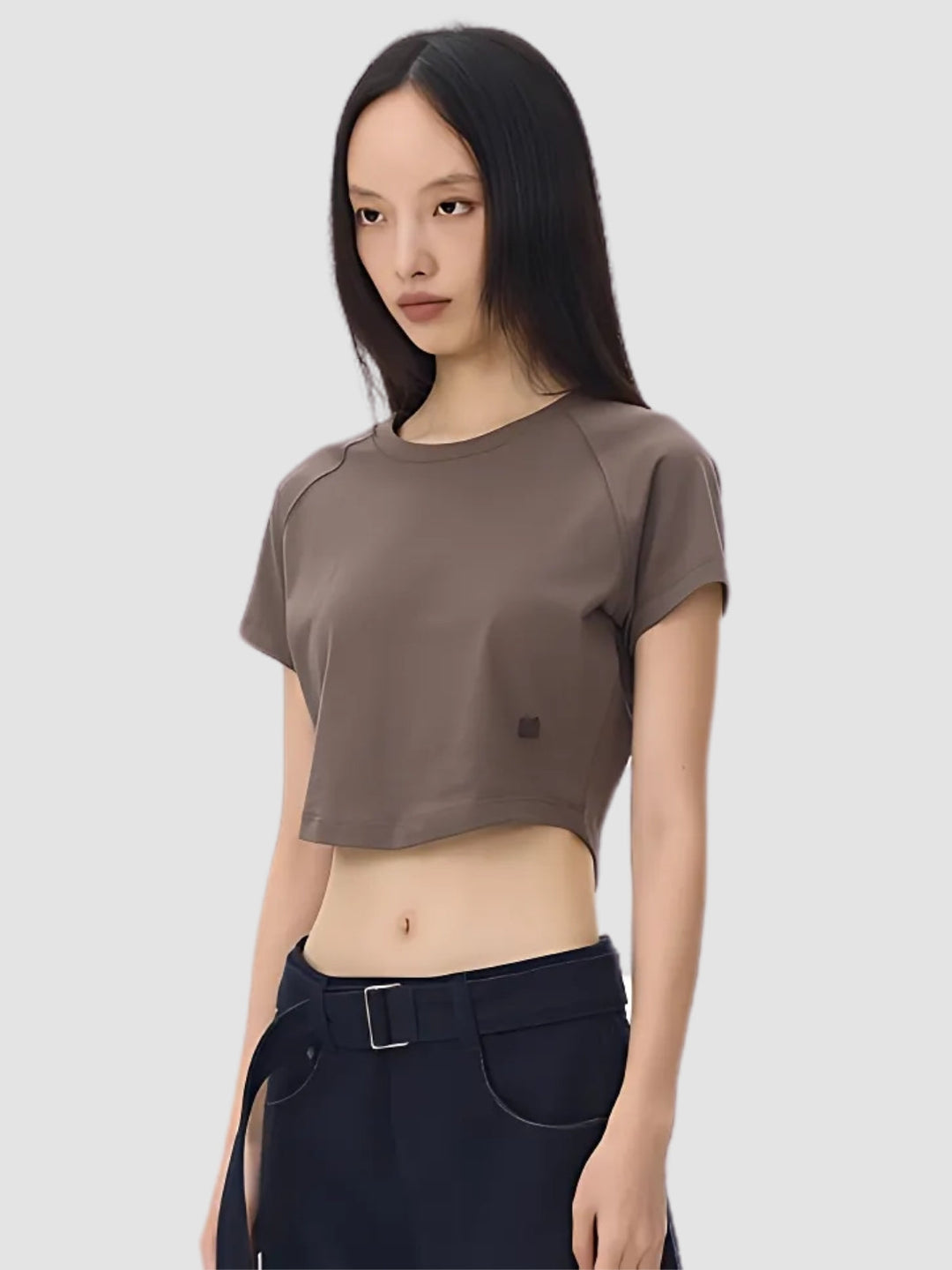 WLS Ribbon Commuting Twist Seam Casual Jeans