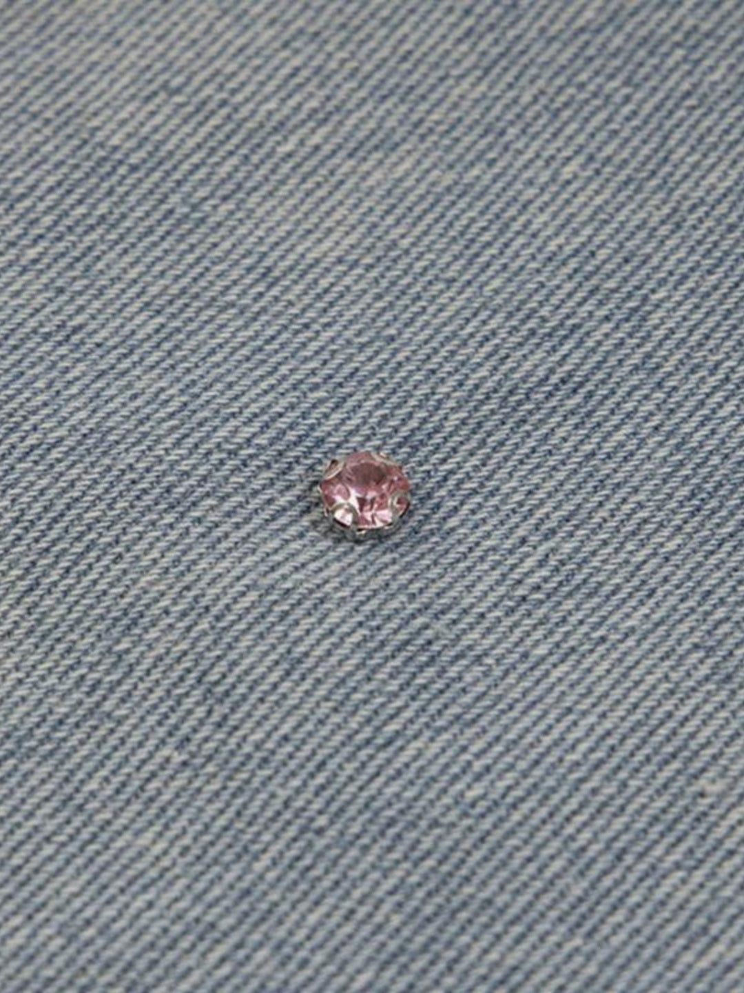 RetroShine Rhinestone Wide‑Leg Denim Shorts