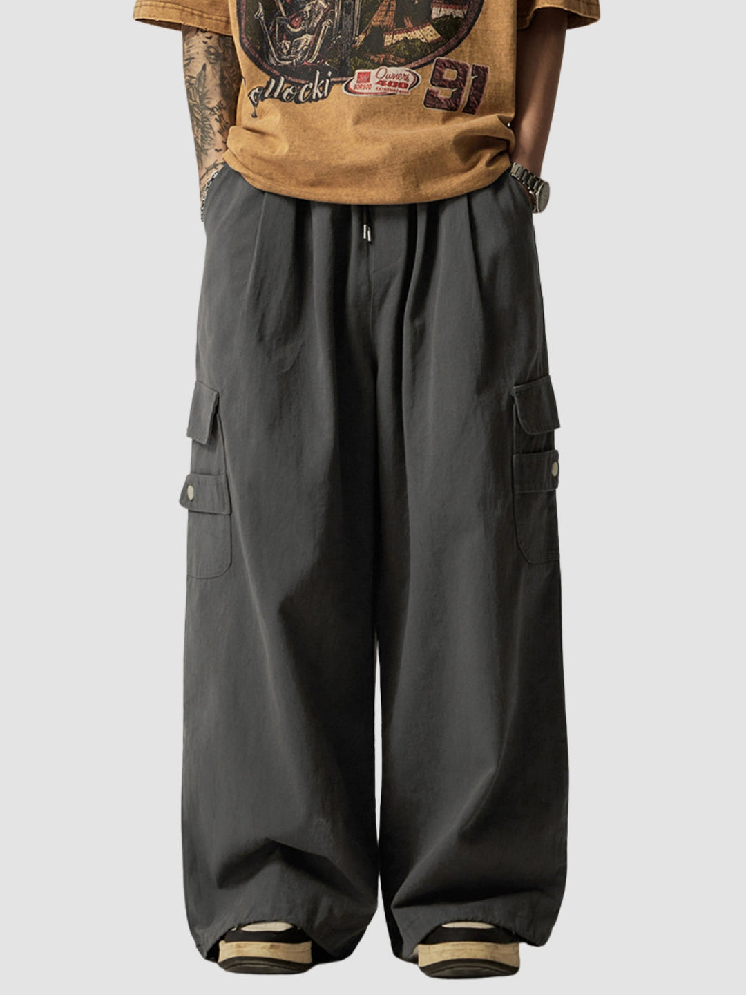 WLS Japanese Loose Fitting Wide Leg Pants