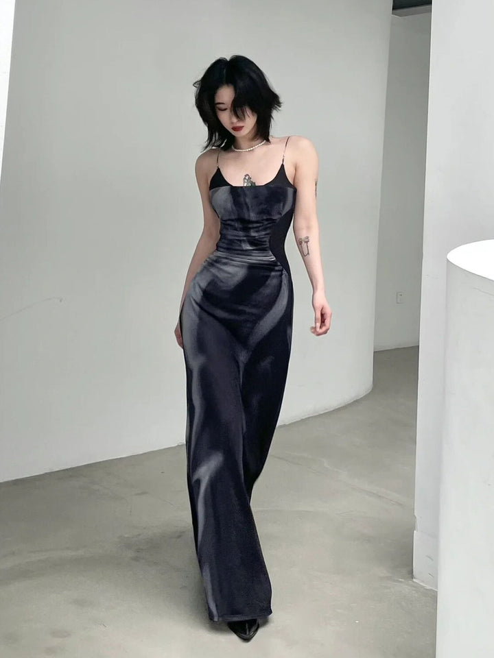 WLS City Island Diary Off-Shoulder Suspender Dress
