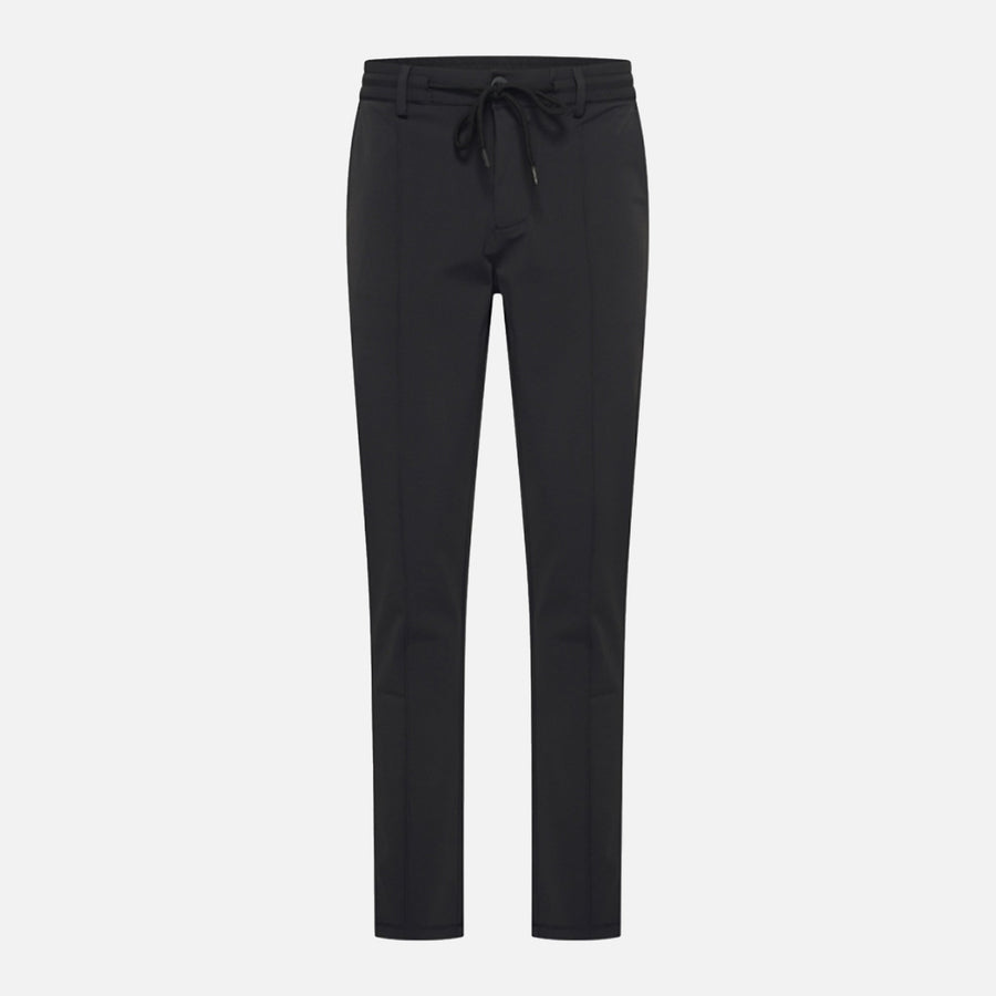 Black Pantalon Pintuck Seam
