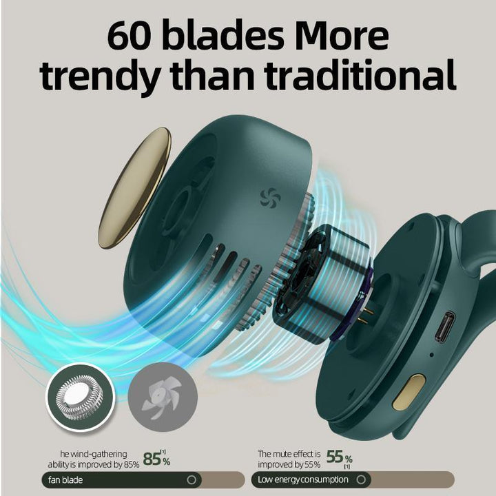 🌀 BreezeMate™ 360° Clip-On Bladeless Fan