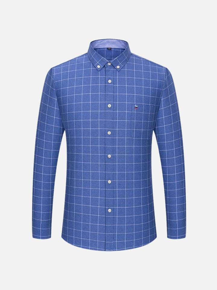 Cotton Oxford Plaid Shirt