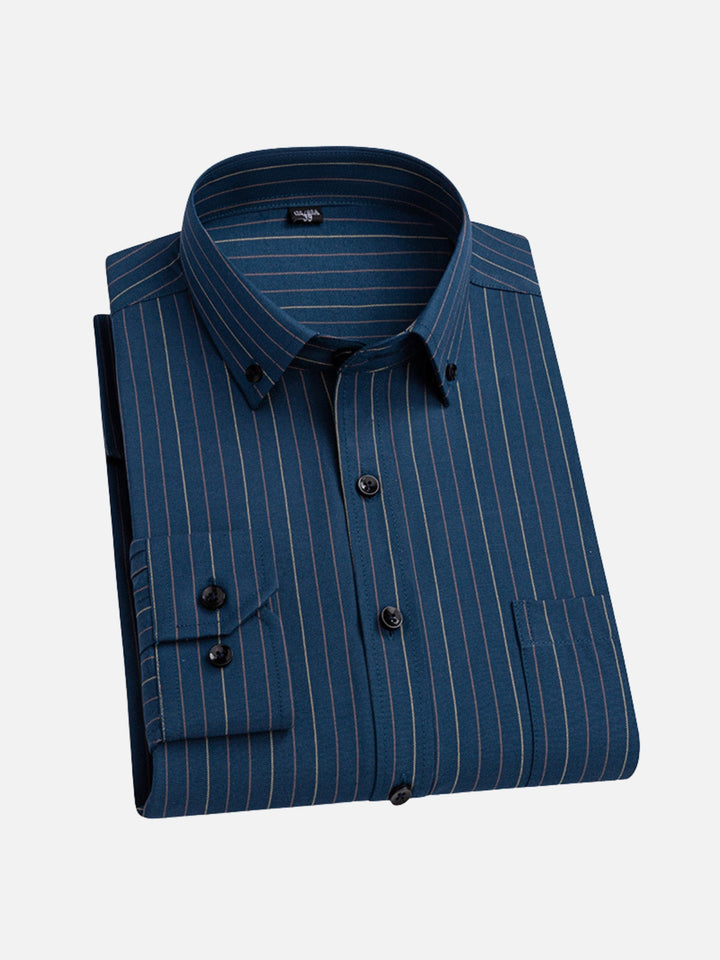 No-Iron Oxford Stripe Shirt