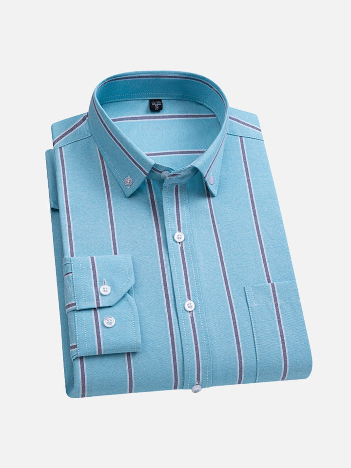 No-Iron Oxford Stripe Shirt