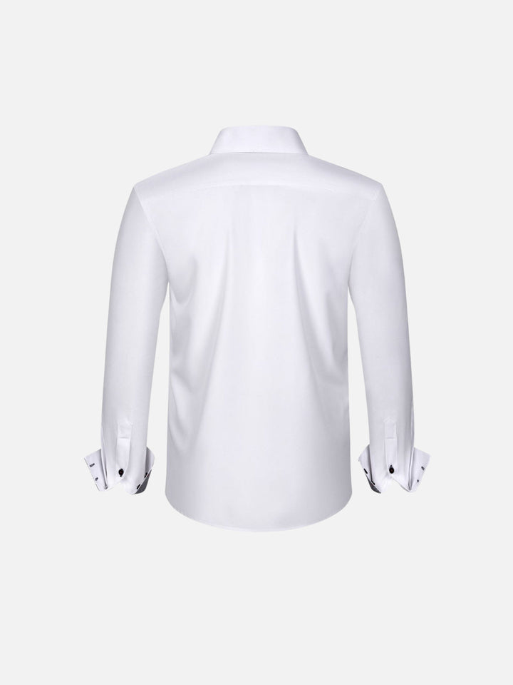 Color-Match Four-Way Contrast Stretch Shirt