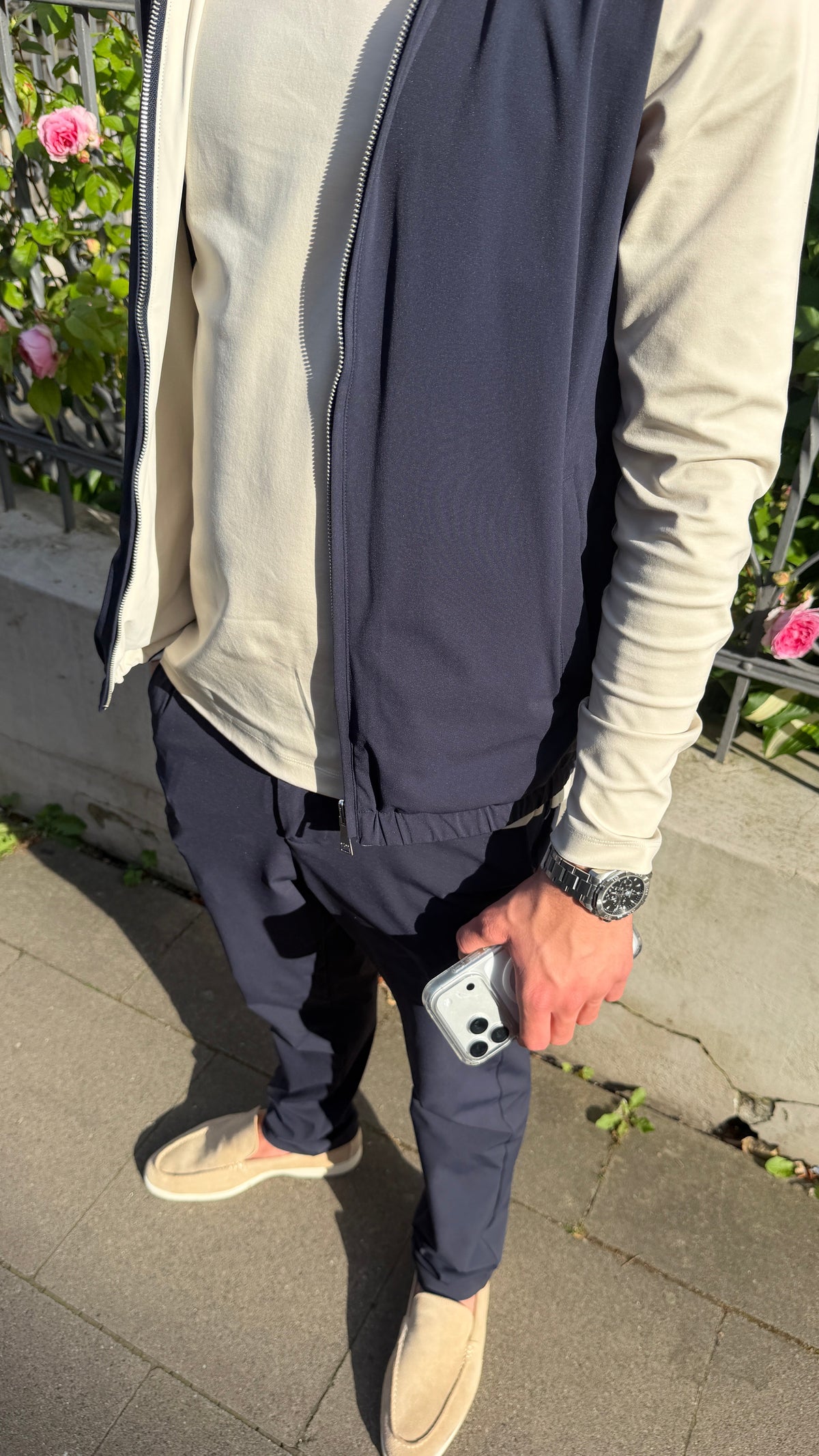 Reversible Gillet D.Blue/Beige