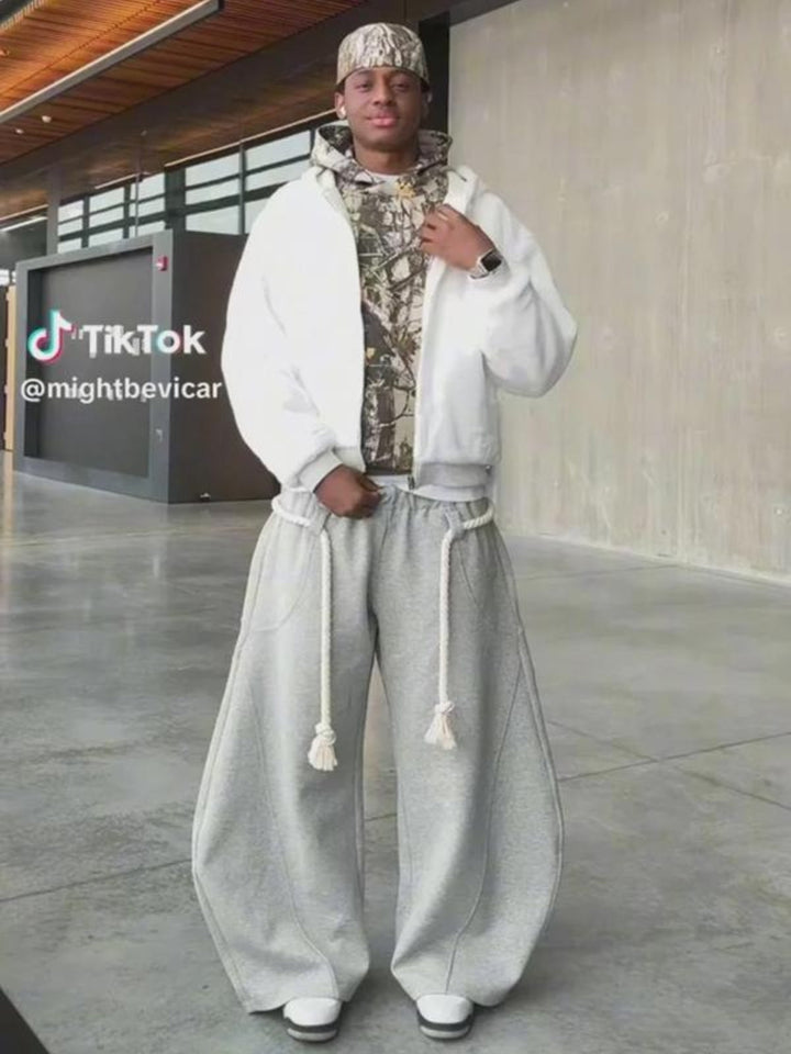 RetroFlow Wide‑Leg Sports Pants