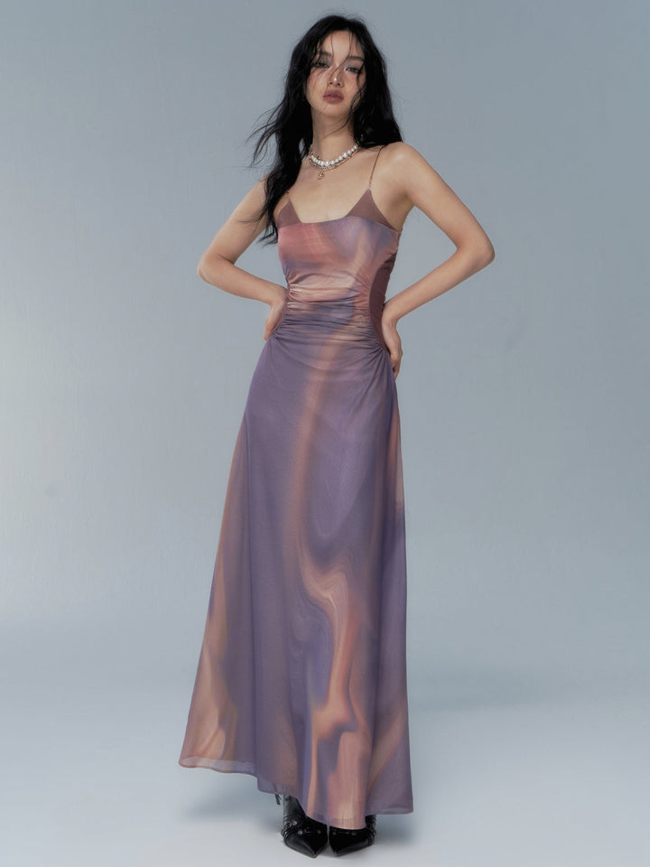 WLS City Island Diary Off-Shoulder Suspender Dress