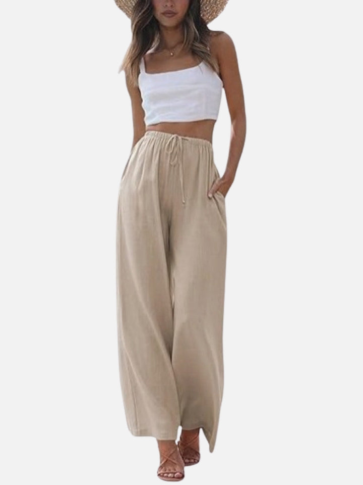 UrbanEase Drawstring Wide‑Leg Pants