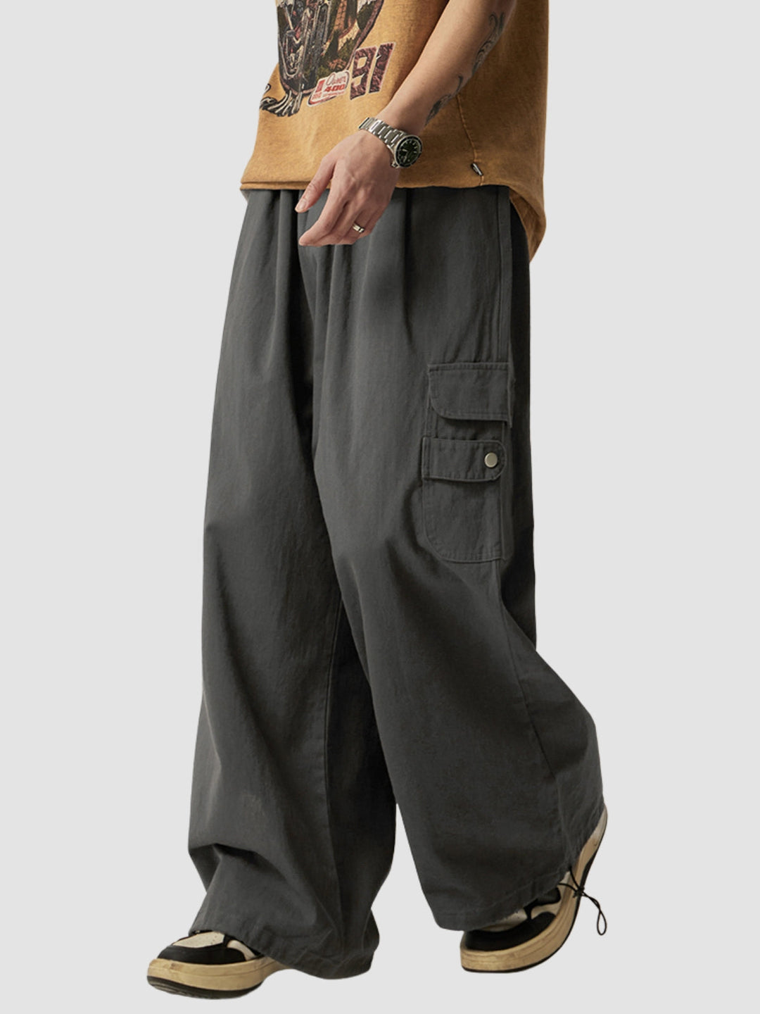 WLS Japanese Loose Fitting Wide Leg Pants