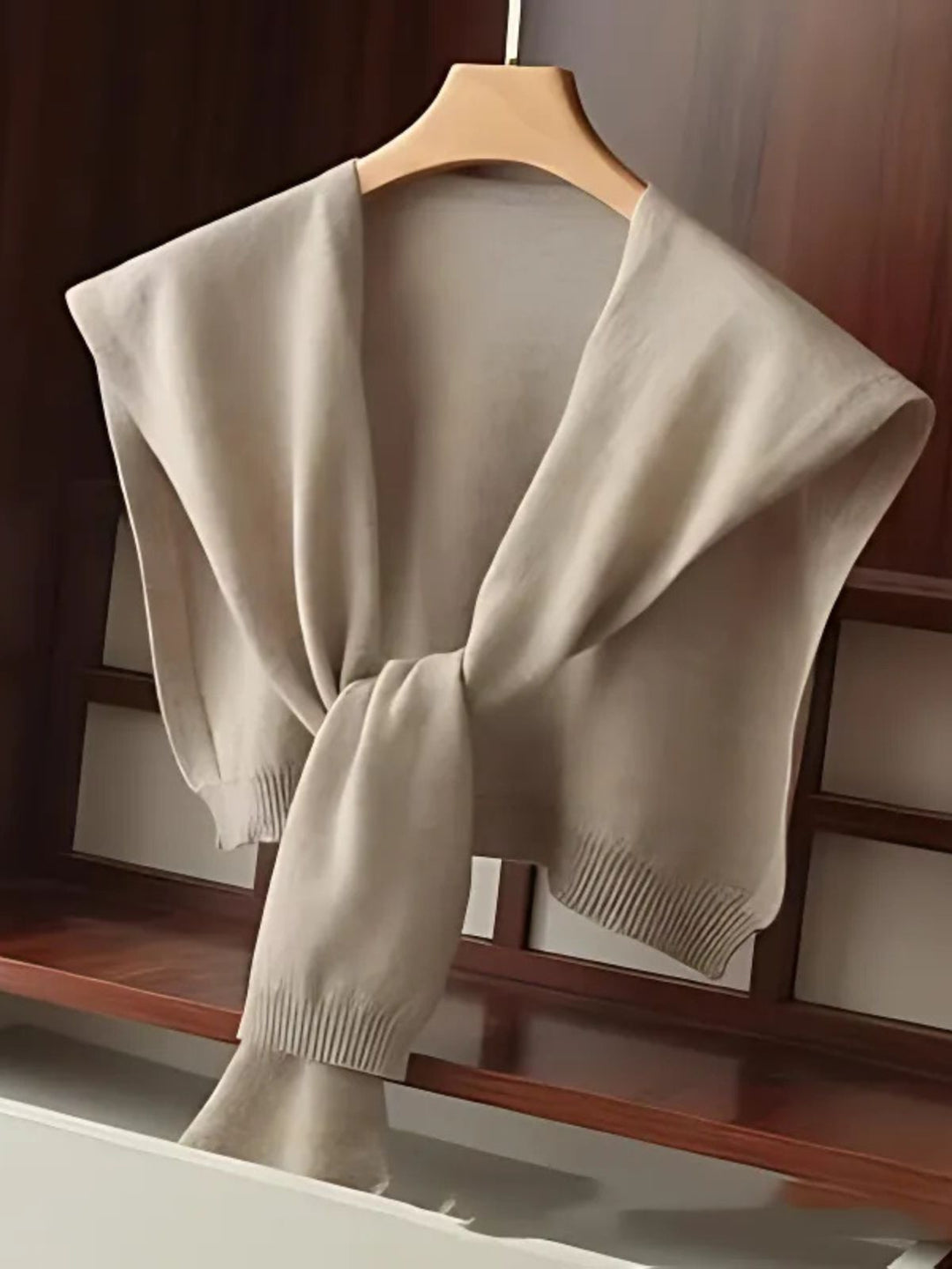 WLS Shoulder Pad Waistcoat Wool Scarf