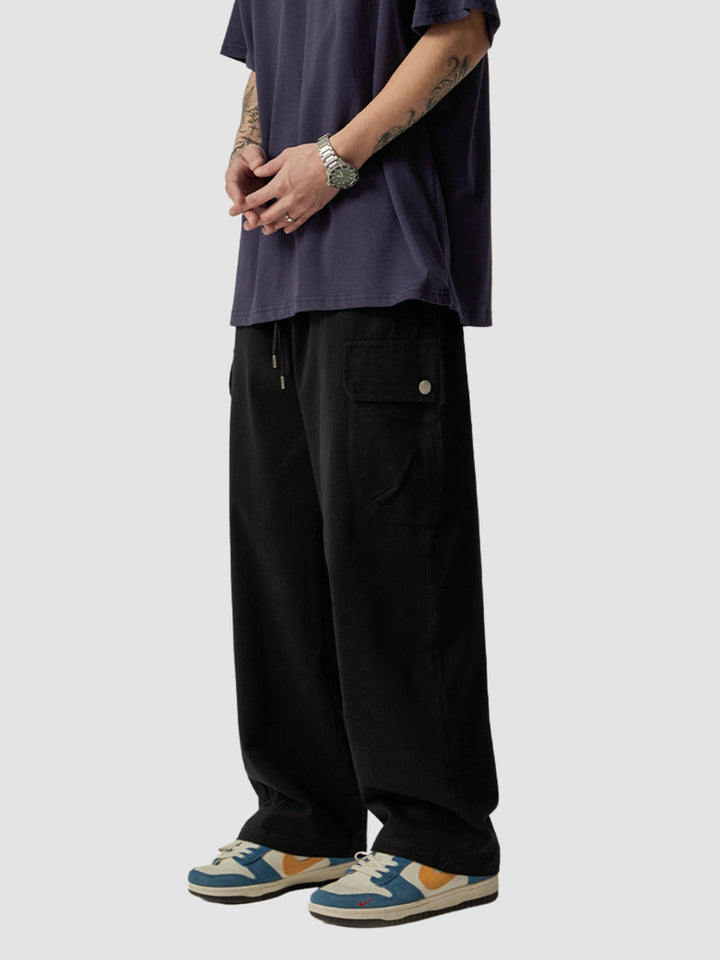 WLS Retro Japanese Loose Straight Pants