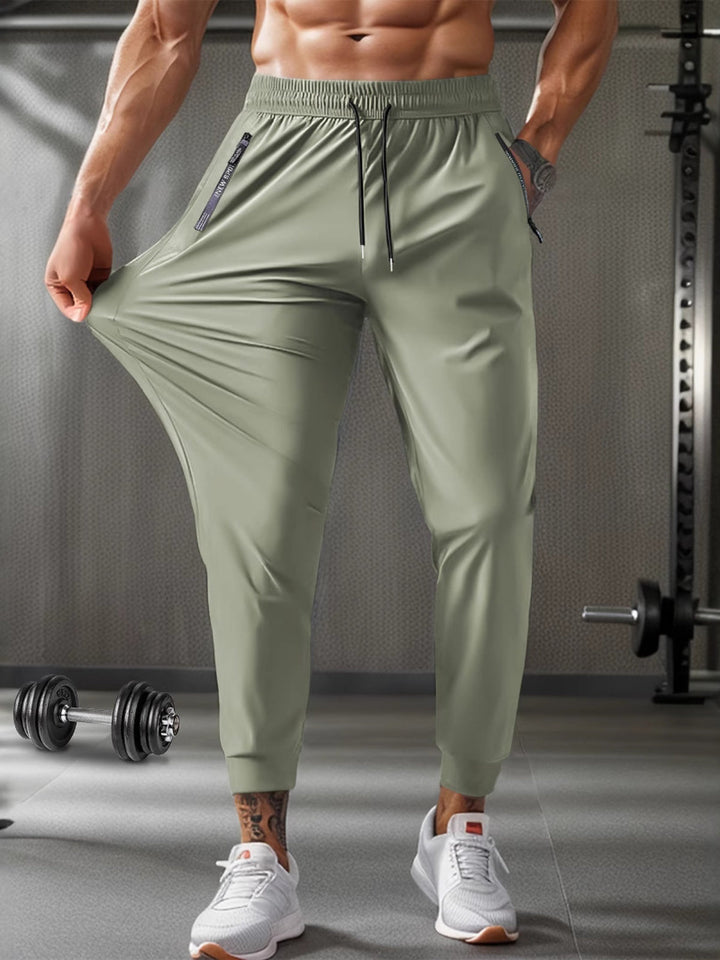 Wrinkle-Free 4-Way Stretch Zipper Joggers