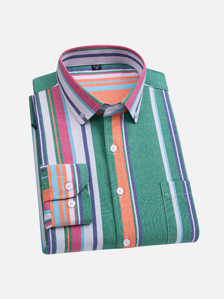 No-Iron Oxford Stripe Shirt