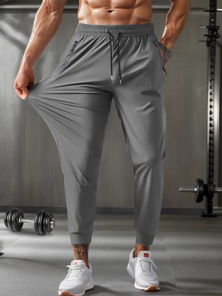 Wrinkle-Free 4-Way Stretch Zipper Joggers