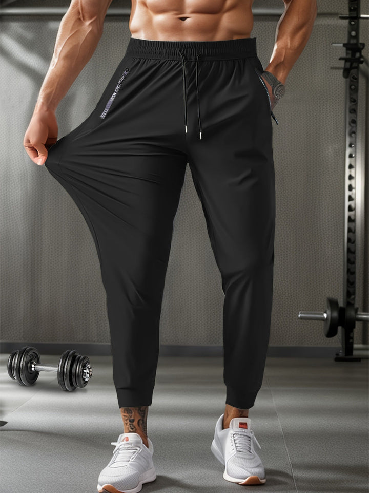 Wrinkle-Free 4-Way Stretch Zipper Joggers