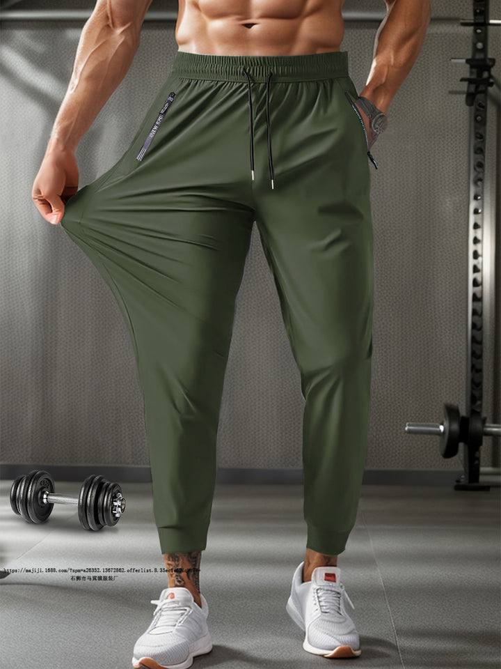 Wrinkle-Free 4-Way Stretch Zipper Joggers