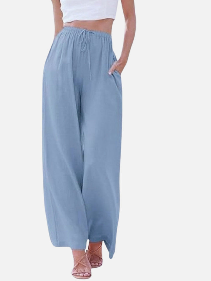UrbanEase Drawstring Wide‑Leg Pants
