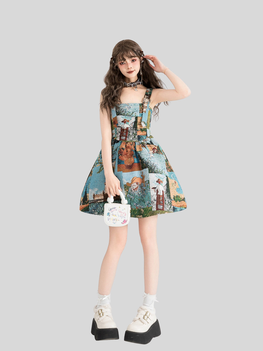 Van Gogh-Inspired Jacquard Dress – Starry Night Print (Short & Long Options)