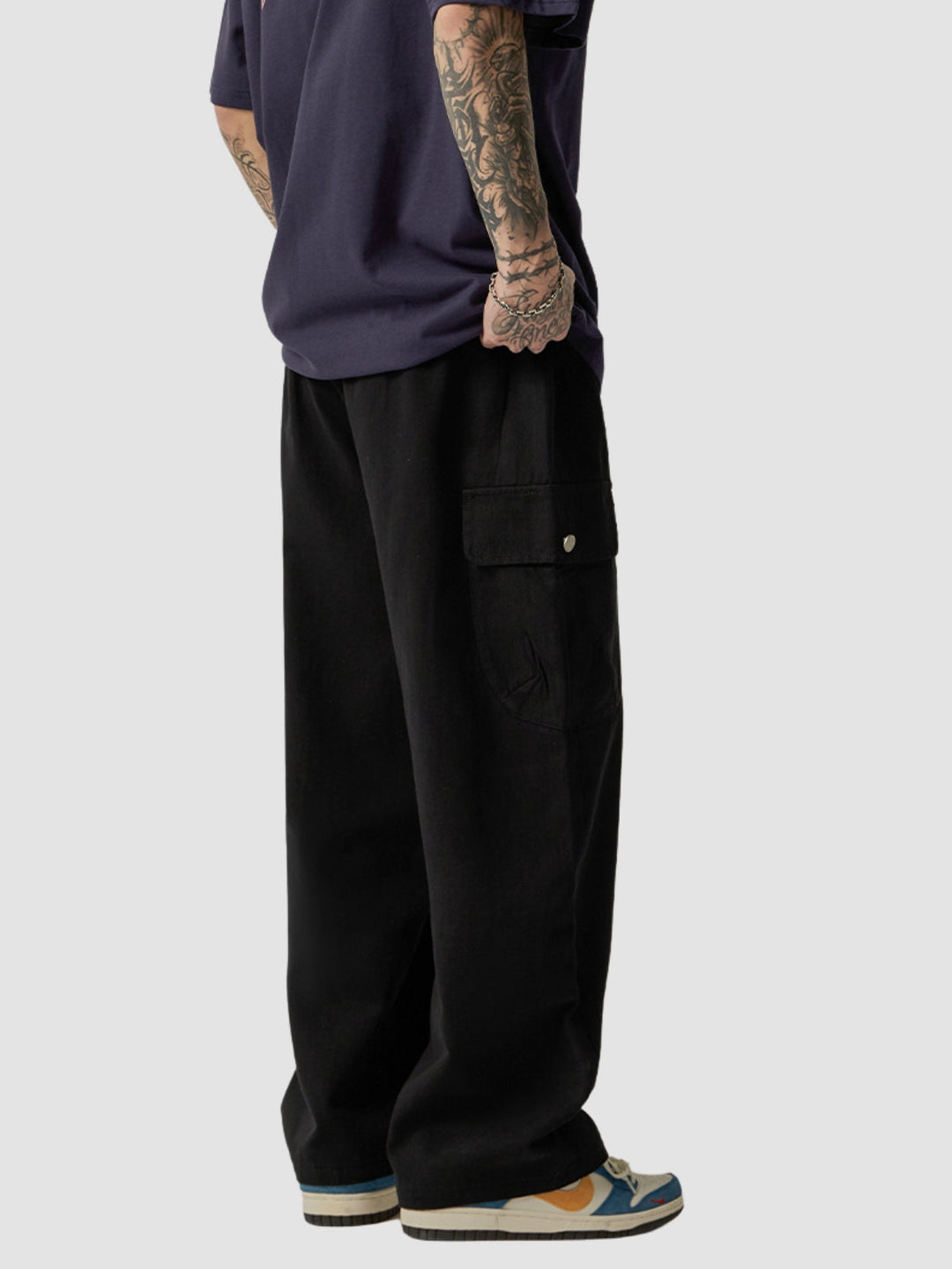 WLS Retro Japanese Loose Straight Pants