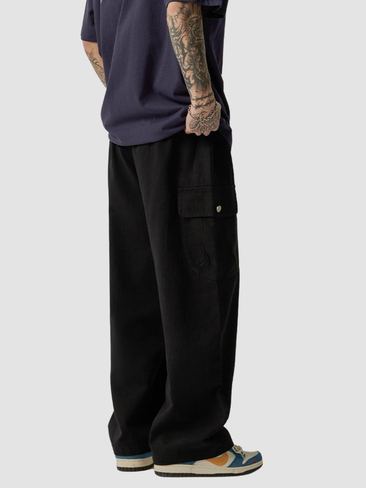 WLS Retro Japanese Loose Straight Pants
