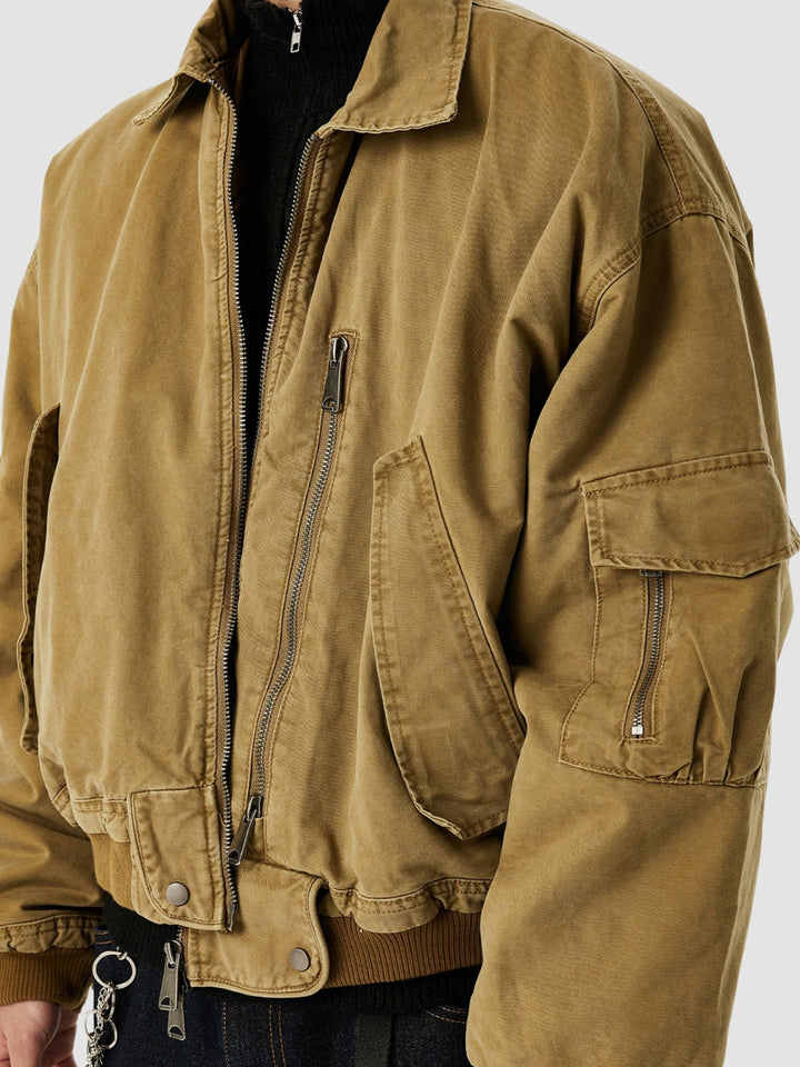 WLS Thick Zipper Pockets Warm Jacket