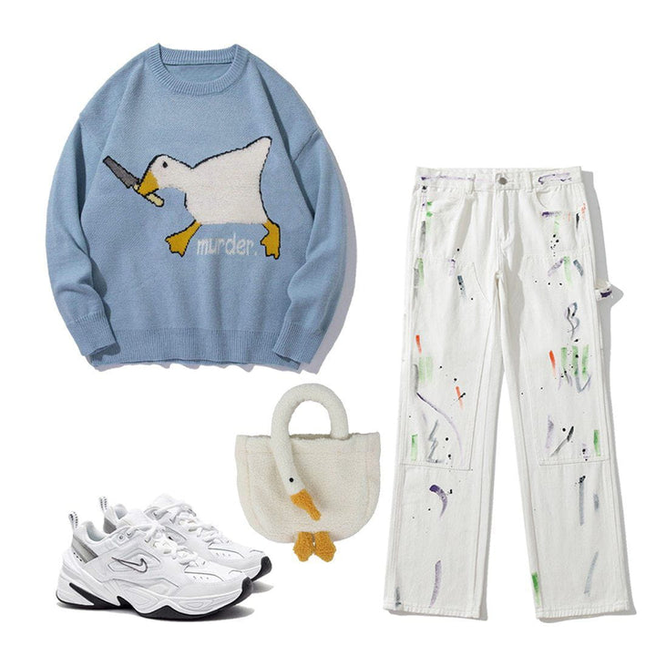 WLS Cute Goose Sherpa Bag