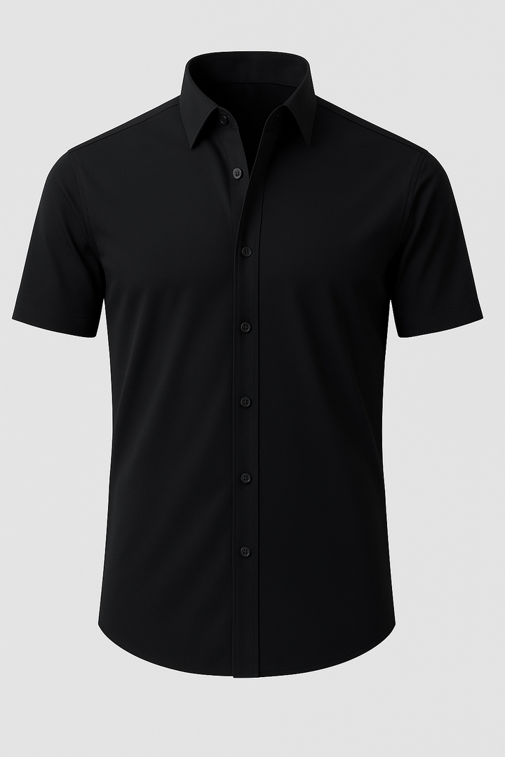 Non-Iron 4-Way Stretch Shirt – Transparent Buttons