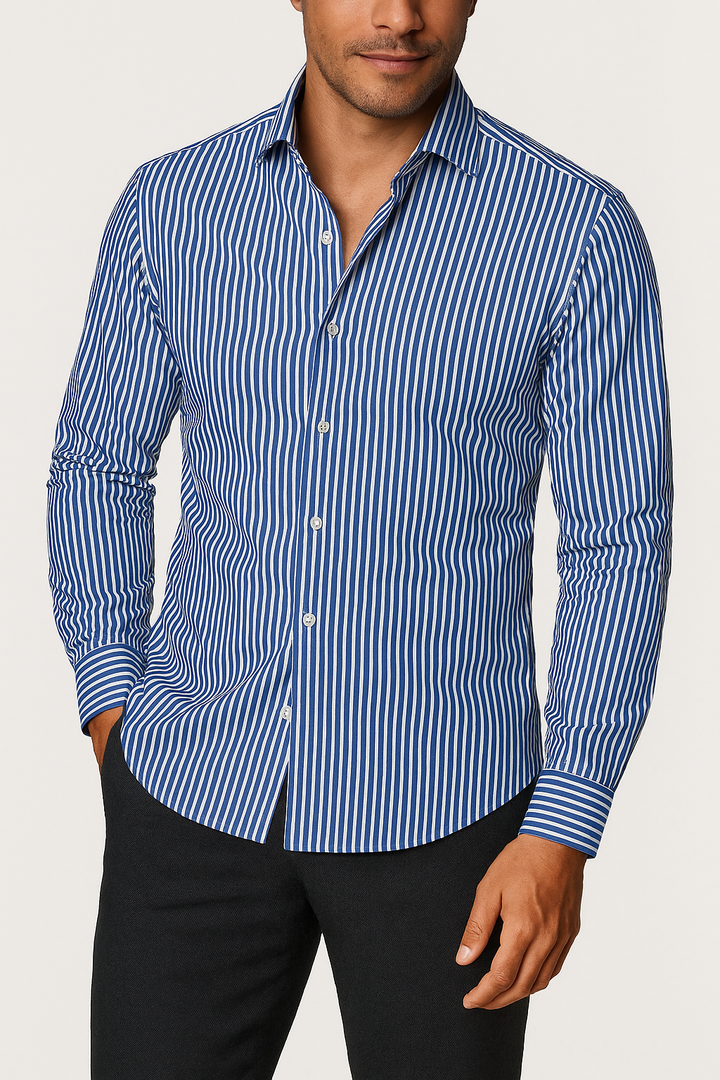 Non-Iron 4-Way Stretch Business Dress Shirt