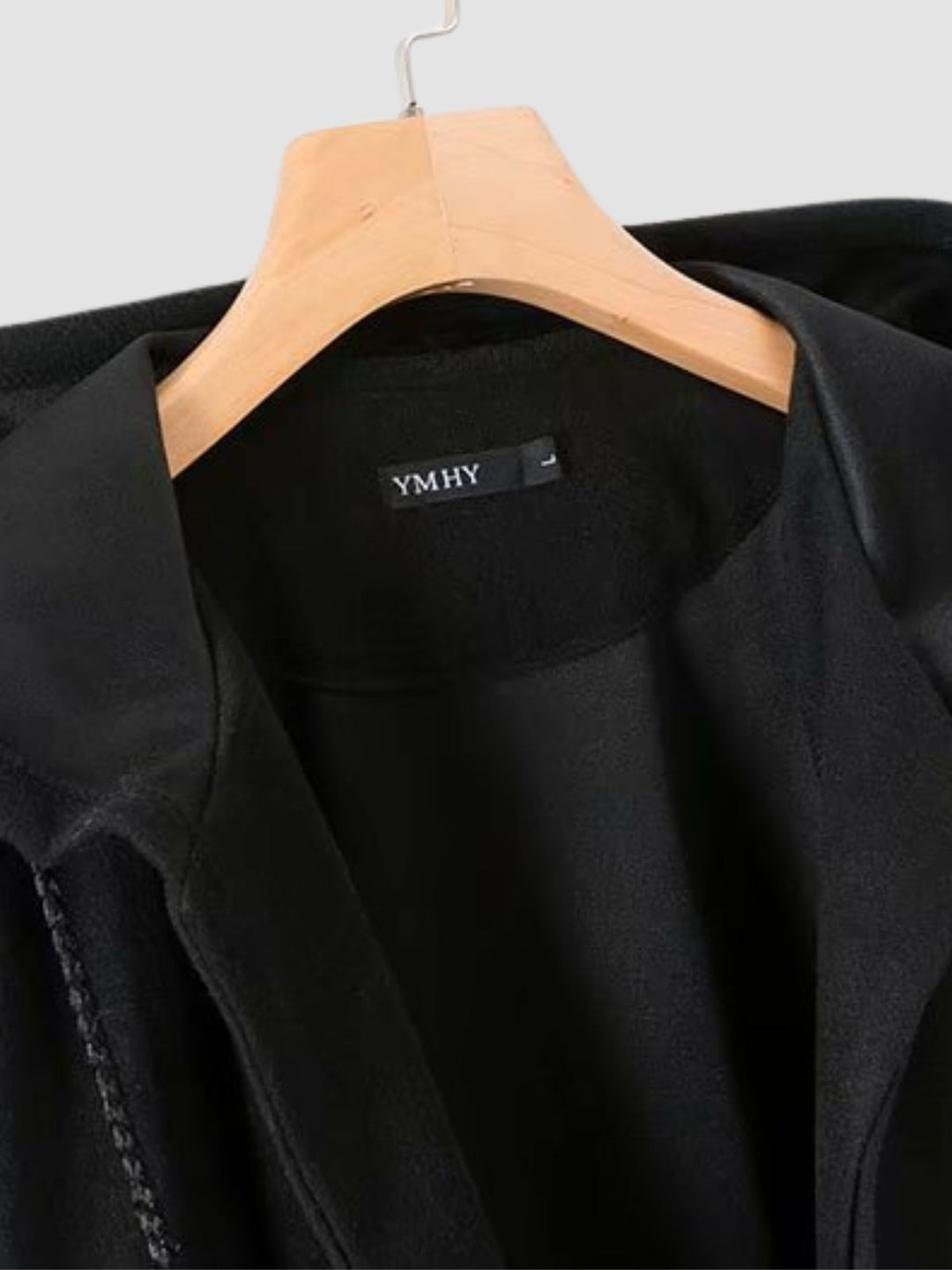 WLS Dark Hooded Long Cape Woolen Coat
