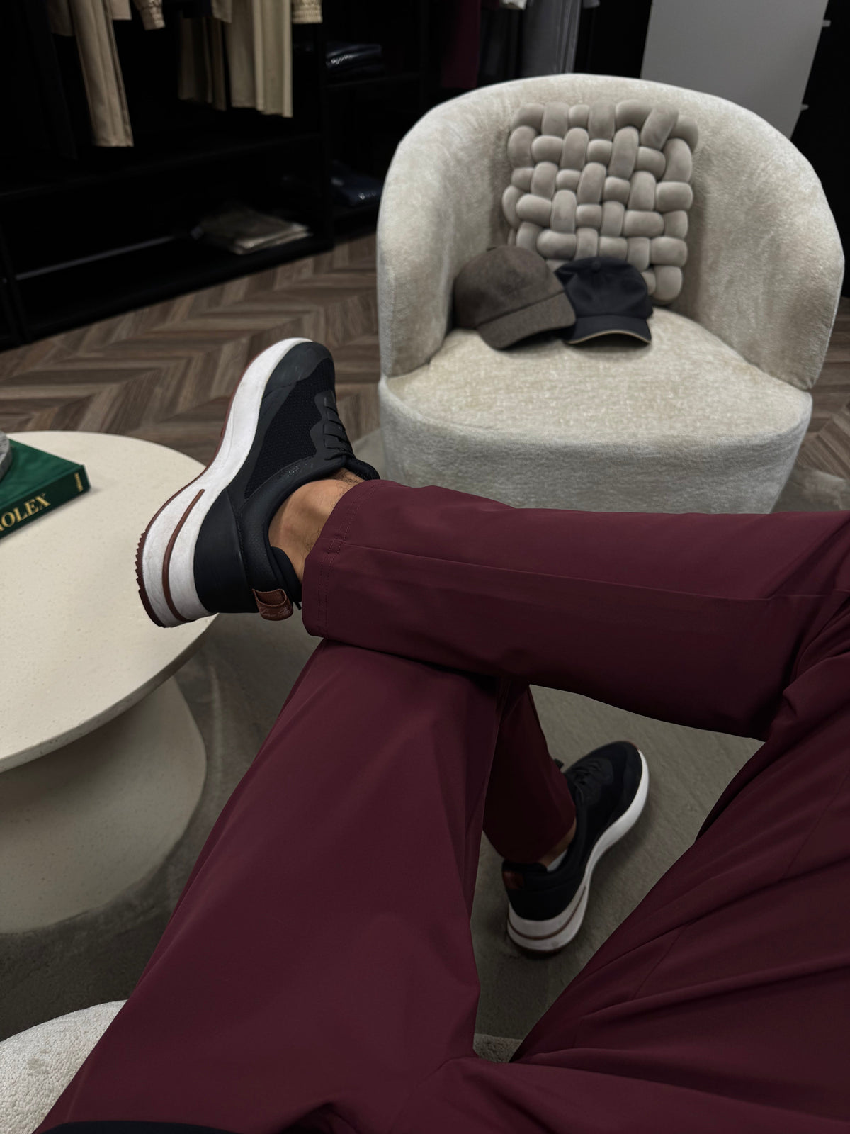 Burgundy Pantalon