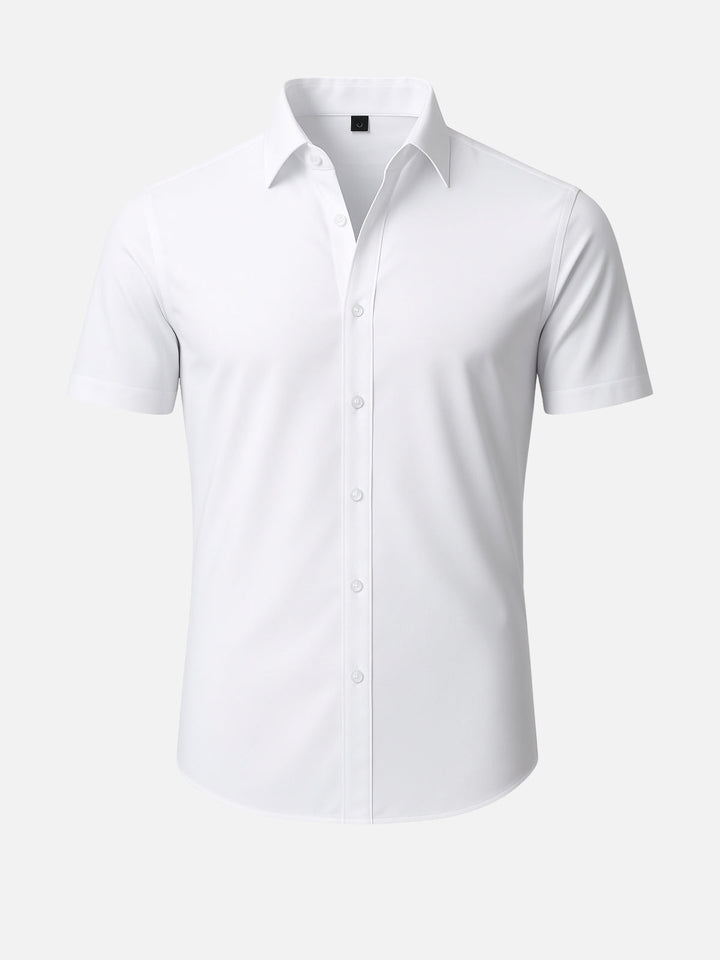 Non-Iron 4-Way Stretch Shirt – Transparent Buttons