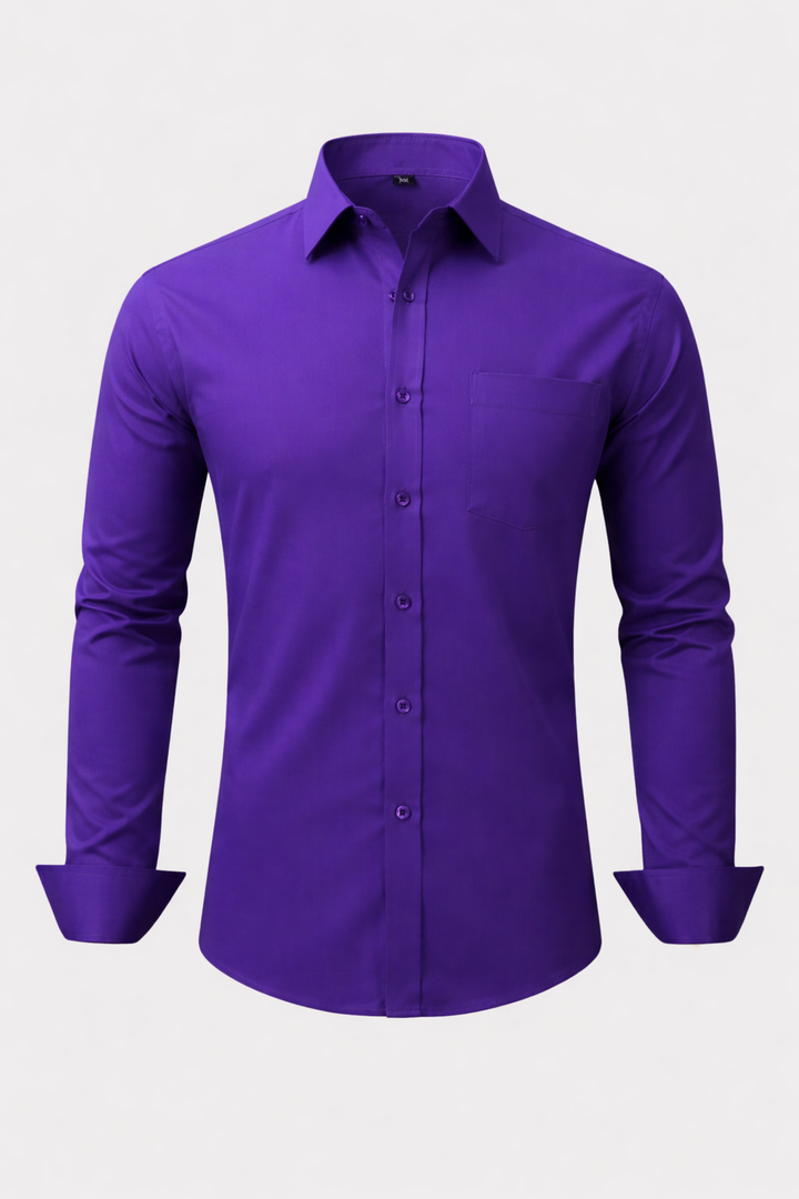 Non-Iron Front Pocket 4-Way Stretch Dress Shirt