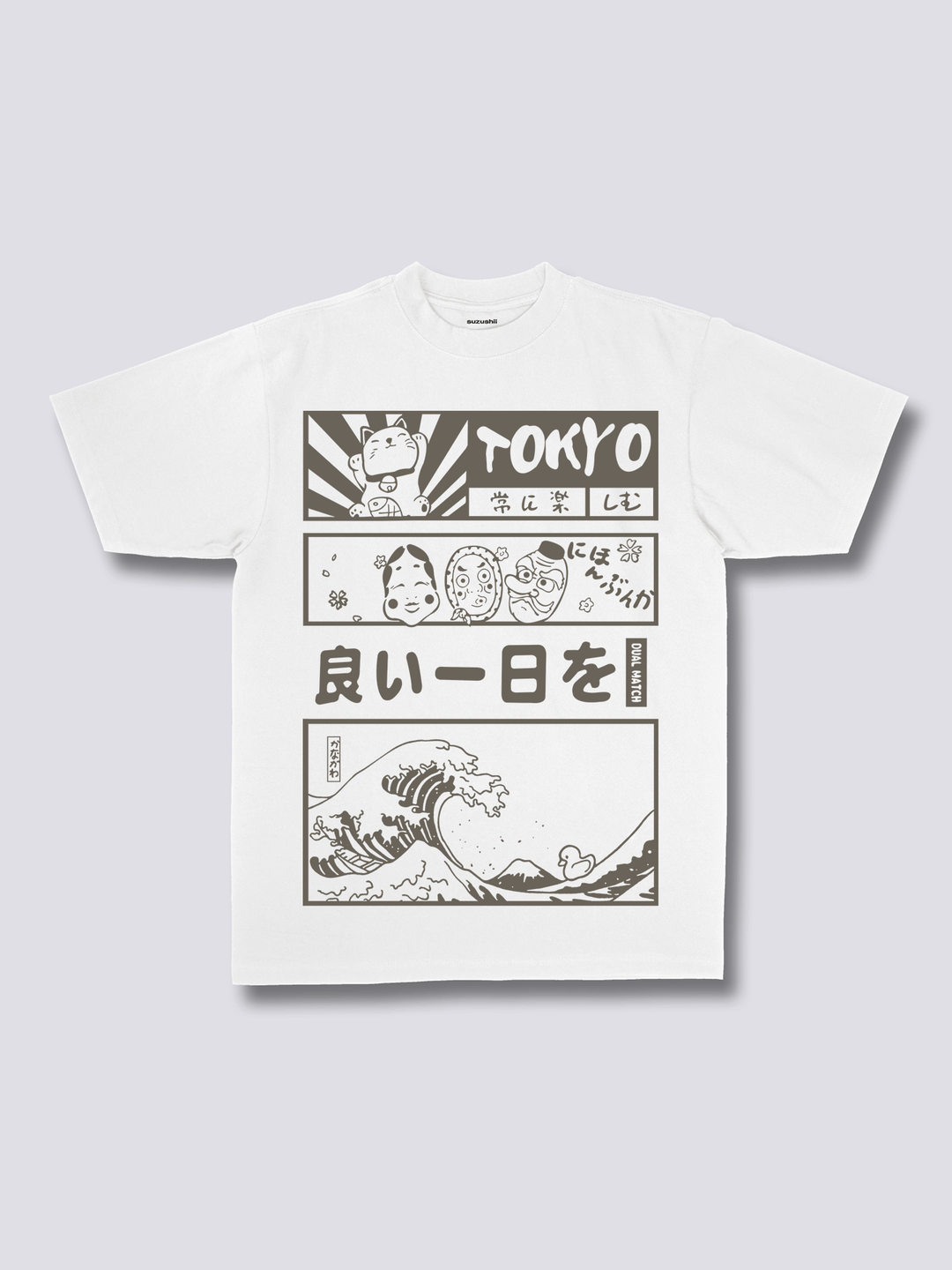 Front Print - Tokyo Wave T-Shirt