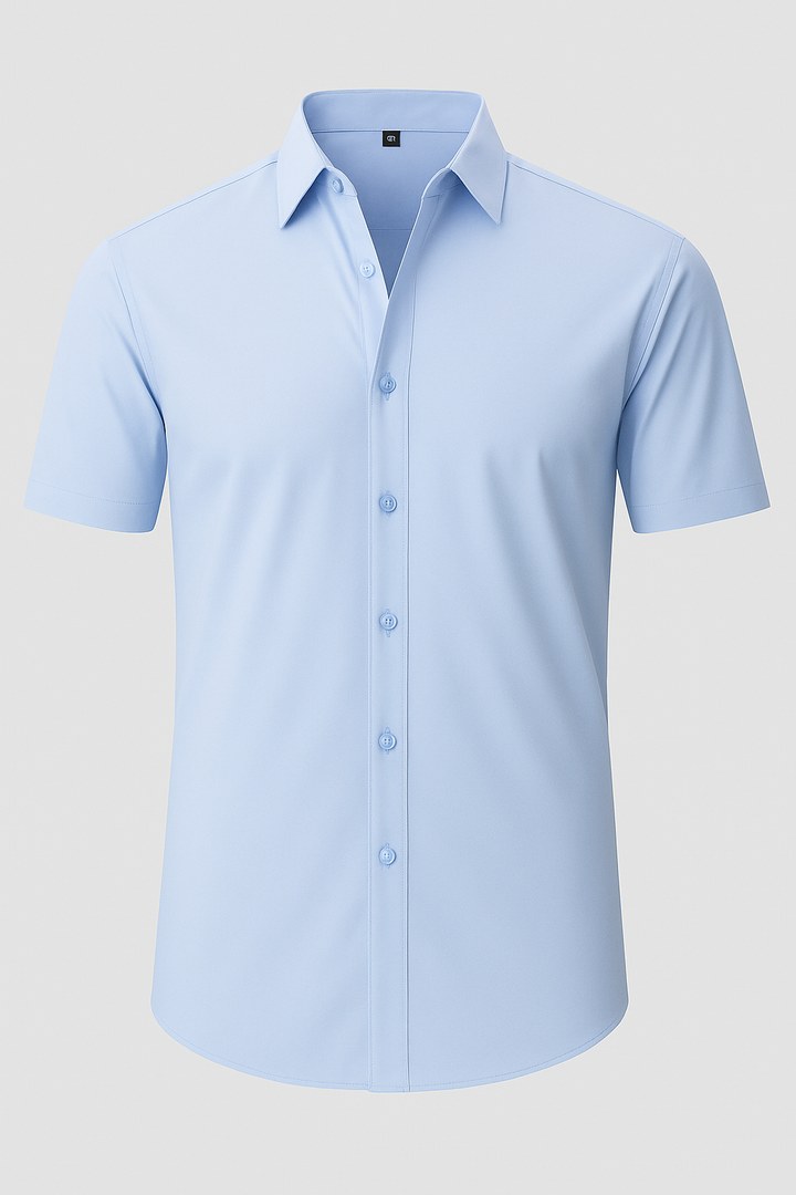 Non-Iron 4-Way Stretch Shirt – Transparent Buttons