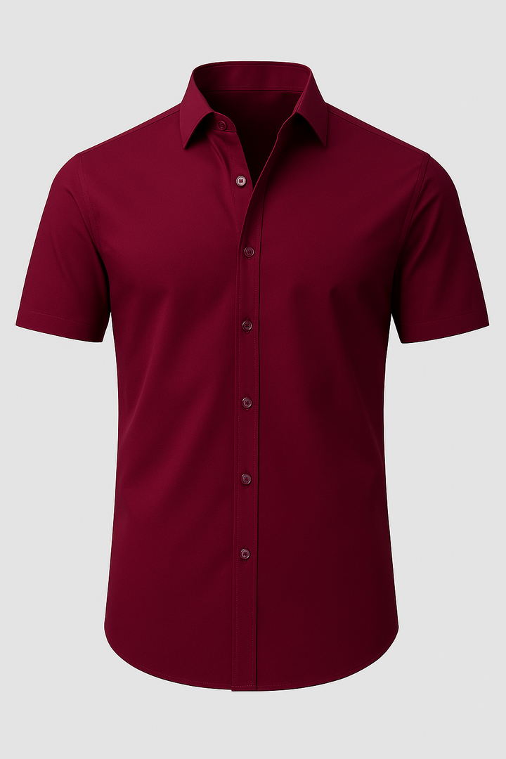 Non-Iron 4-Way Stretch Shirt – Transparent Buttons