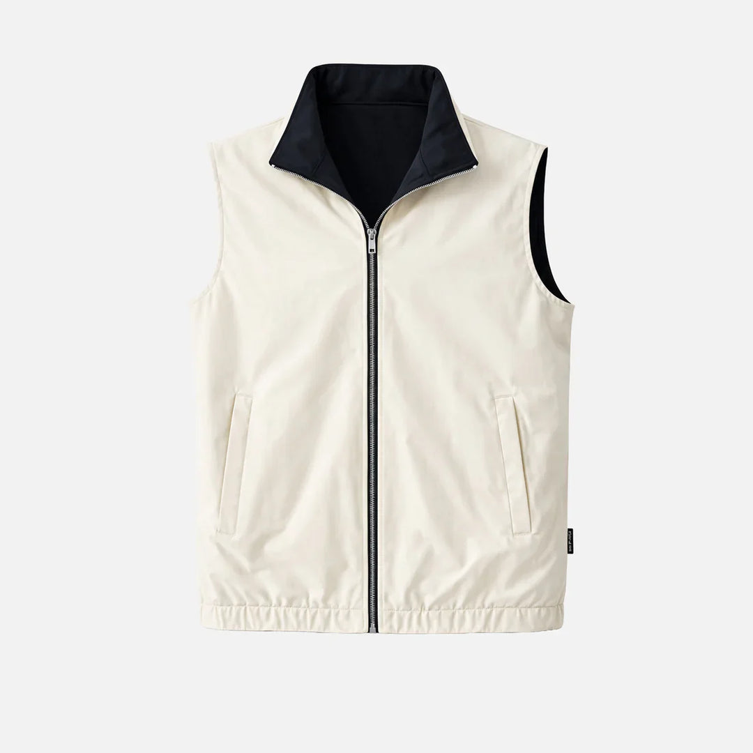 Reversible Gillet Black/ Beige
