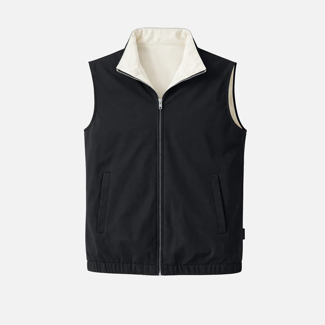 Reversible Gillet Black/ Beige
