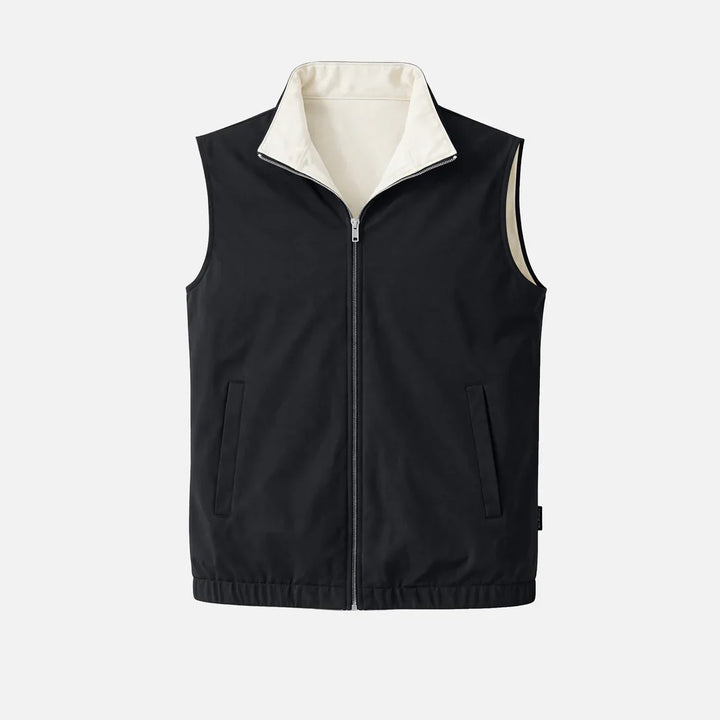 Reversible Gillet Black/ Beige