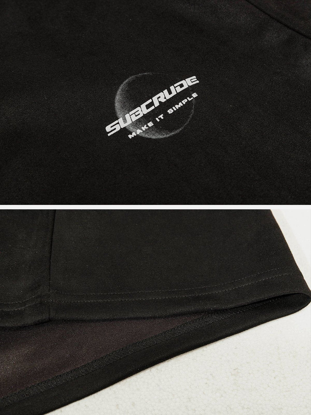 WLS Moon Print Suede Tee