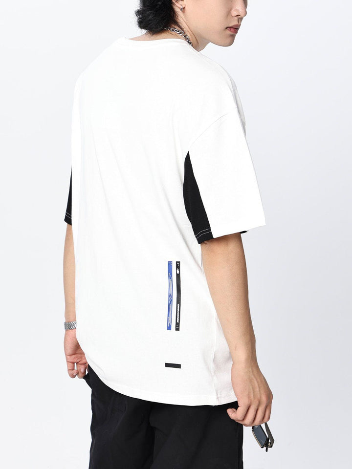 WLS Patchwork Contrasting Color Tee
