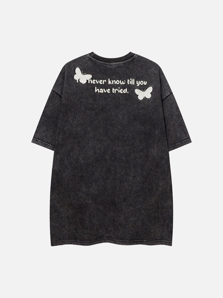 WLS Vintage Butterfly Print Tee