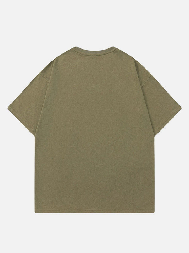 WLS Embroidery Denim Star Tee