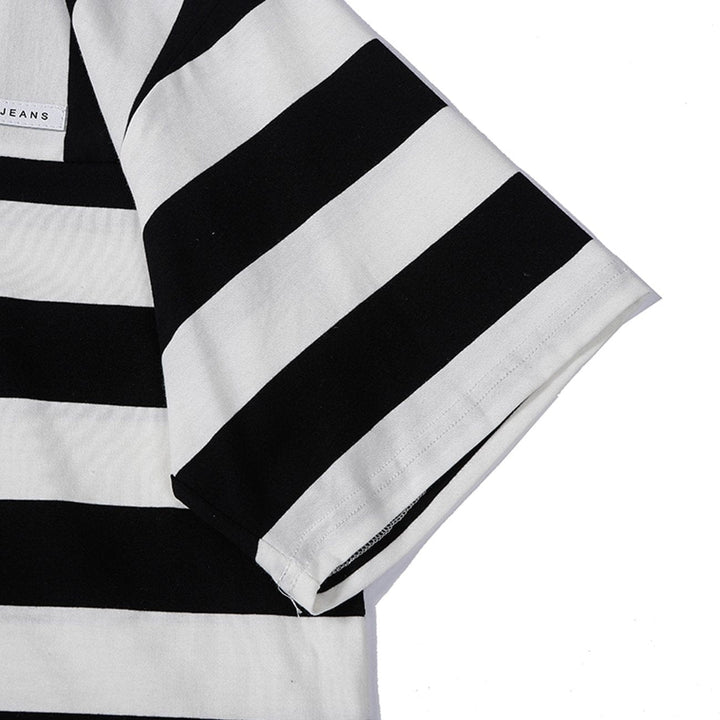 WLS Stripe Color Matching Polo Collar Tee