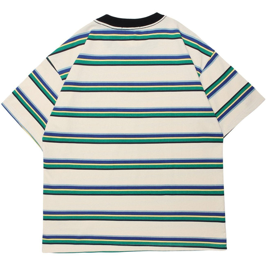 WLS Striped Bright Color Matching Tee