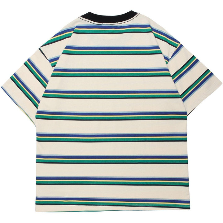 WLS Striped Bright Color Matching Tee